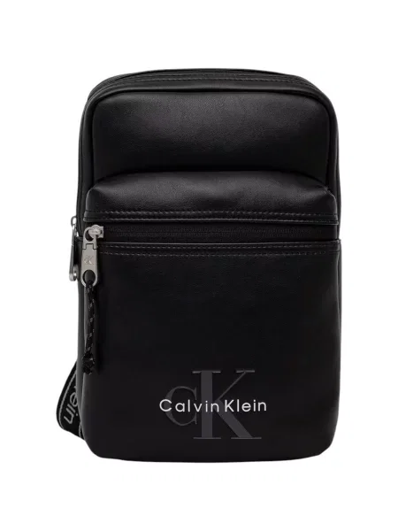 Calvin Klein Taška přes rameno tmavě šedá bílá černá