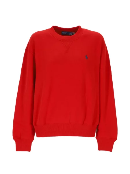 Hanorac crewneck Polo Ralph Lauren din fleece roșu