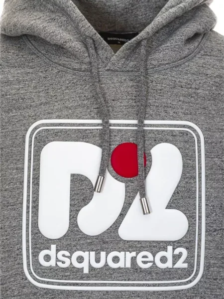 Hanorac cu glugă Dsquared2 cu imagine gri