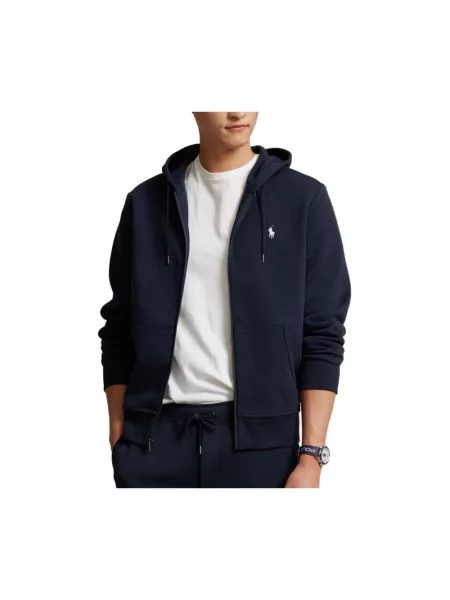 Polo Ralph Lauren bluza granatowy z kapturem gładka niebieska