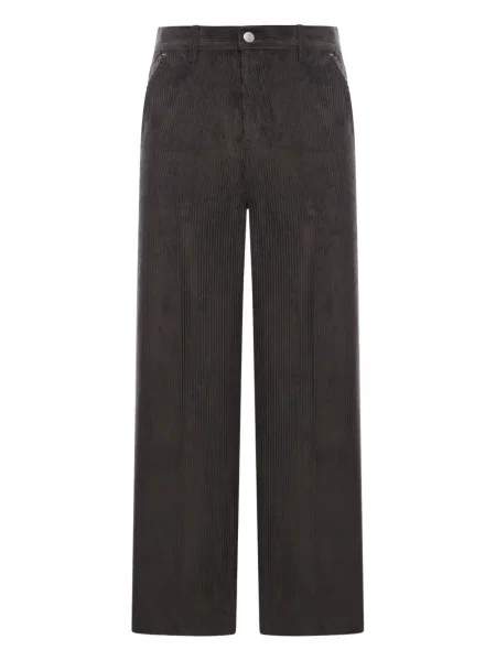 Pantaloni Ami Paris de catifea cord gri