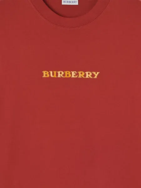 Tricou Burberry cu autograf roșu