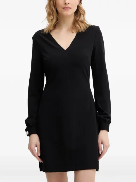 Rochie mini Guess cu decolteu în V negru