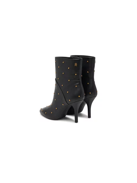 Členková obuv Tommy Hilfiger High Heel Ankle Boot With Studs čierna