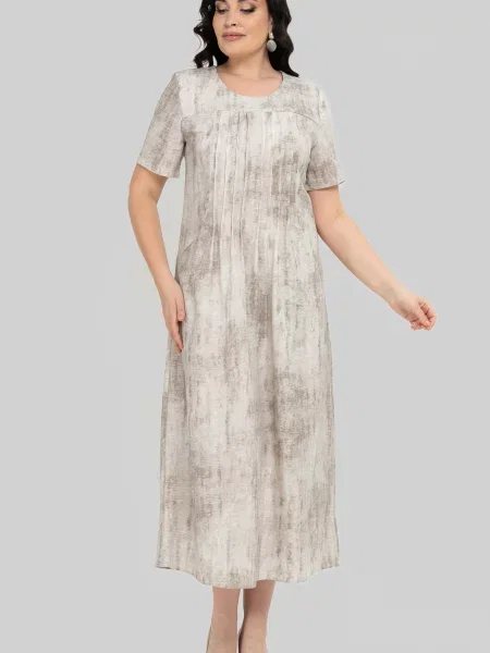 Лляна Сукня міді All Posa білий