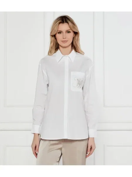 MAX&Co. Cămașă LAMBERT | Oversize fit alb