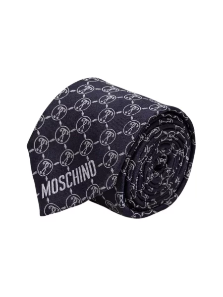 Krawat Moschino niebieski
