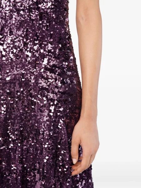 Rochie maxi Rabanne cu paiete de costum violet