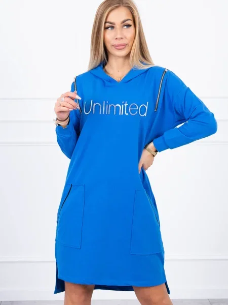 Rochie Kesi cu inscripții de costum albastru