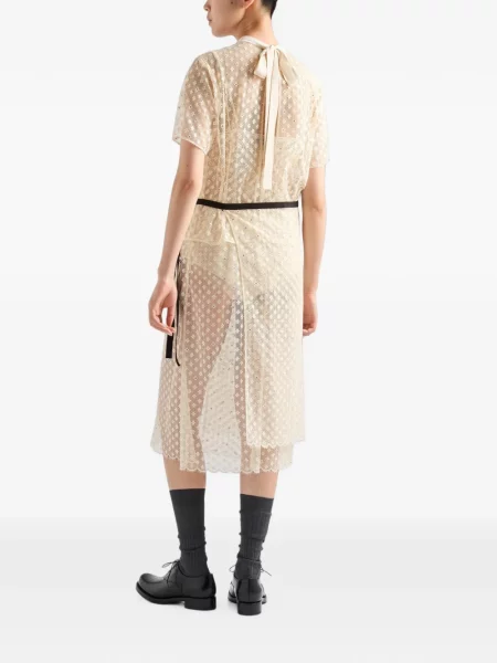Fustă Prada cu broderie din dantelă