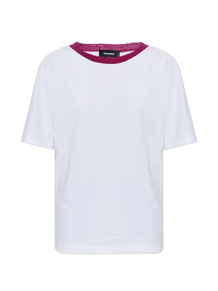Tricou Dsquared2 cu broderie alb