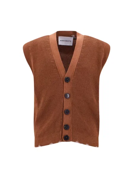 Sweter Amaránto wełniany brązowy