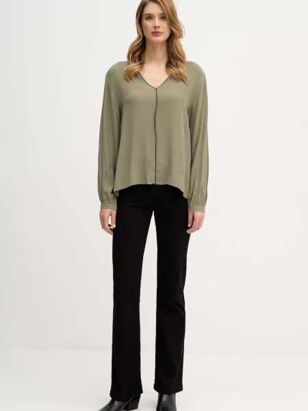 Блузка Sisley однотонна зелений