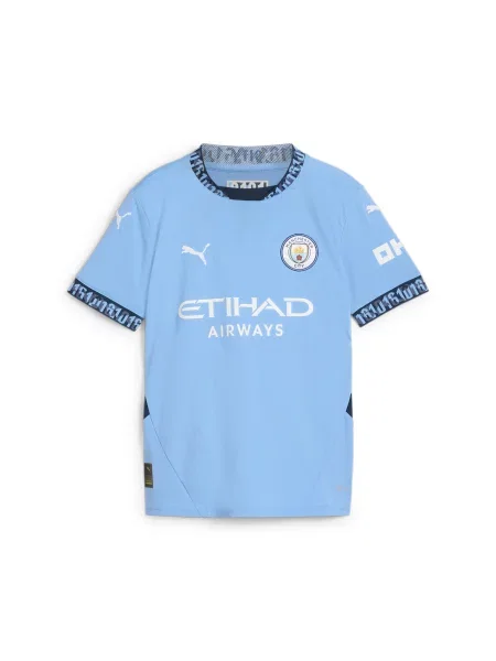 Młodzieżowa koszulka domowa Manchester City PUMA Team Light Blue Marine niebieska