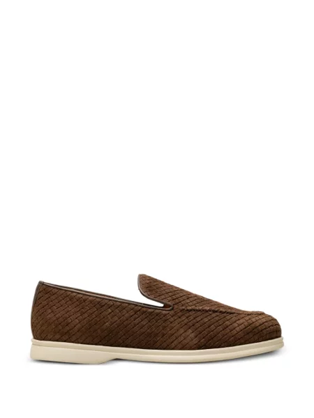 Pantofi loafer Chuckies din piele de căprioară maro