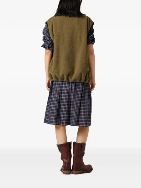 Vestă Miu Miu din fleece verde