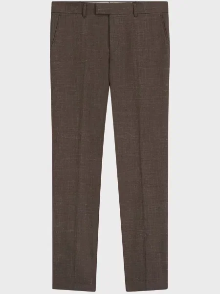 Шерстяные брюки Boss коричневые