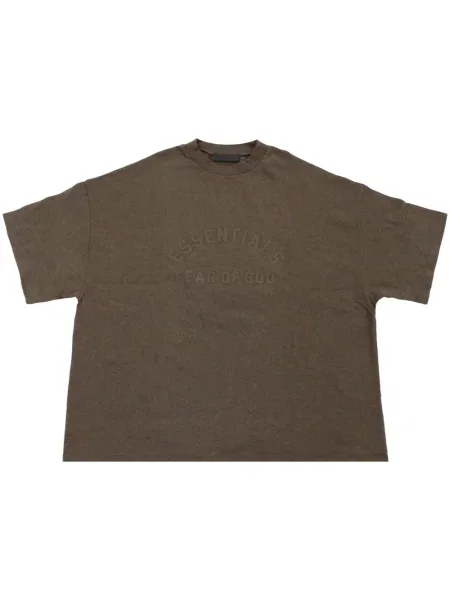 Tricou Fear Of God Essentials cu imagine maro