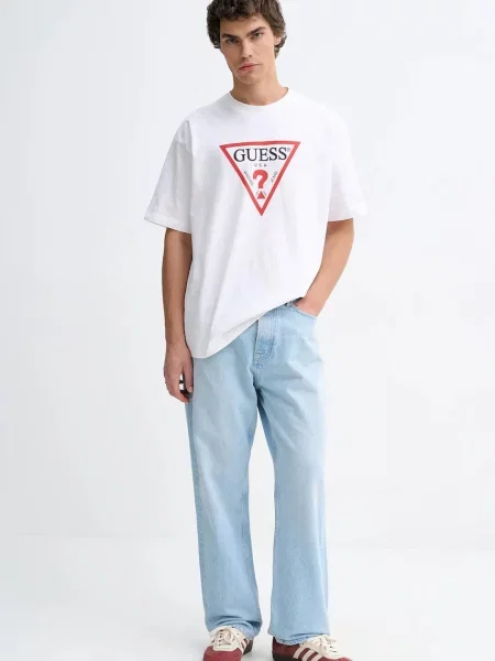 Tričko Guess Jeans biela