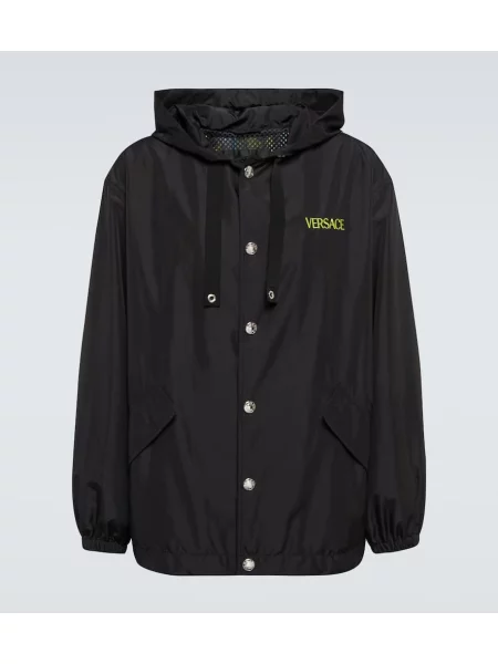 Jakna Versace s potiskom črna