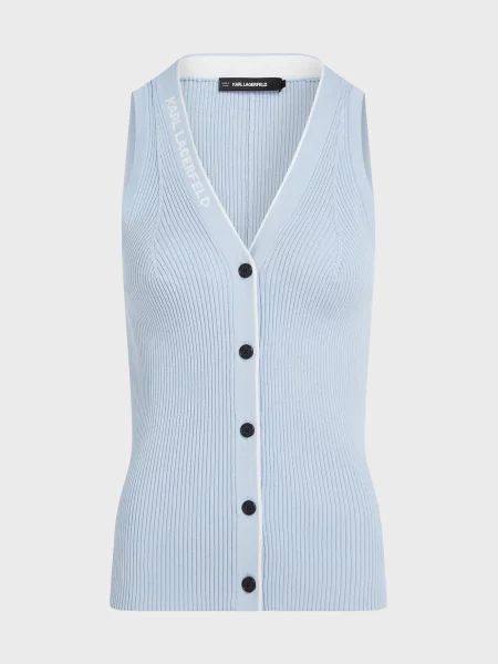 Жилет Karl Lagerfeld з автографом блакитний