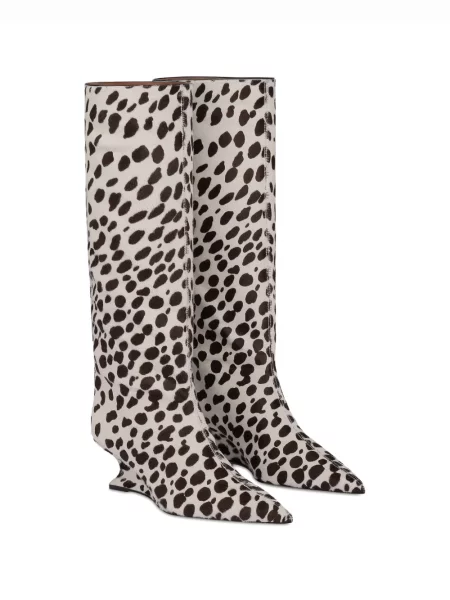 Botine Paris Texas cu imagine alb