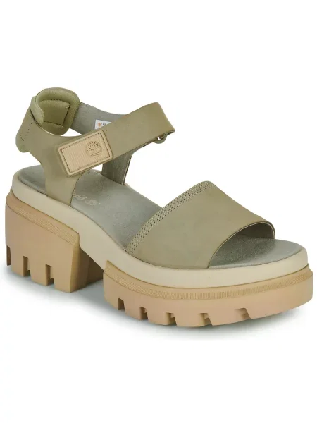 Sandály Timberland na platformě zelené