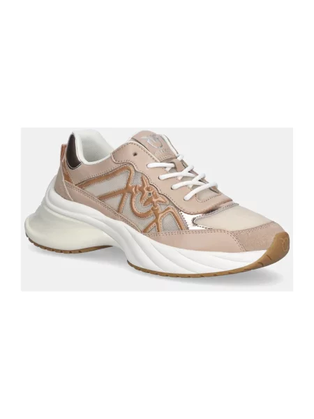 Sneakersy Pinko skórzane różowe