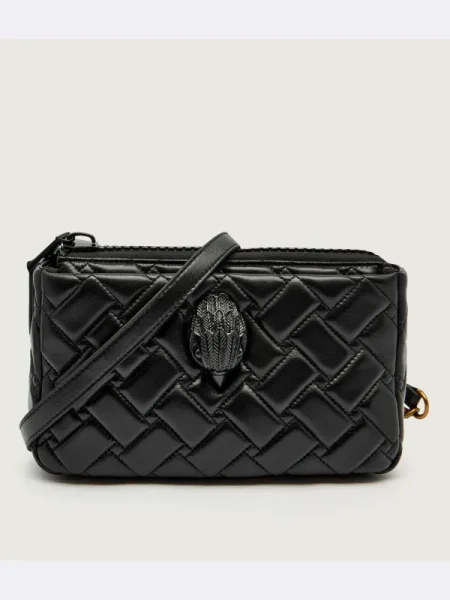 Kurt Geiger De piele geantă poștaș KENSINGTON negru