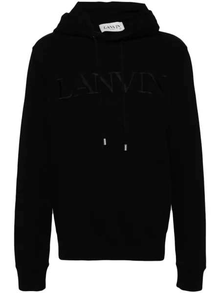 Hanorac cu glugă Lanvin cu broderie negru