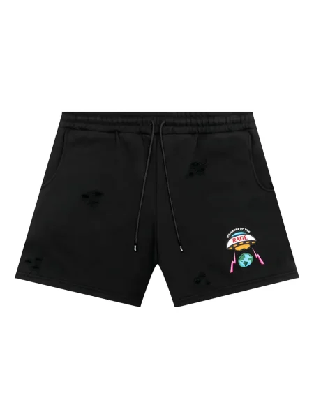 Pantaloni scurți Members Of The Rage cu broderie negru