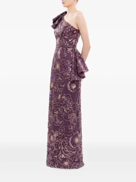Rochie maxi Saiid Kobeisy cu paiete violet