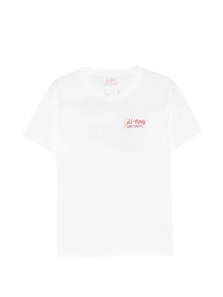 Tricou Mc2 Saint Barth cu imagine cu decolteu rotund alb