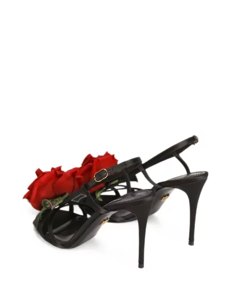Sandale Dolce & Gabbana din satin negru
