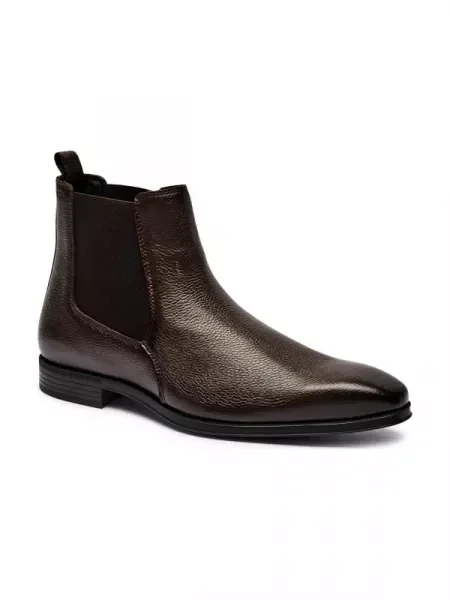 BOSS BLACK De piele ghete chelsea Theon negru