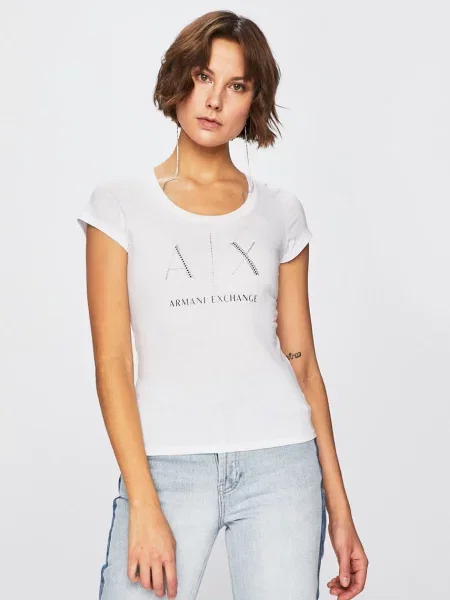 Tricou Armani Exchange alb