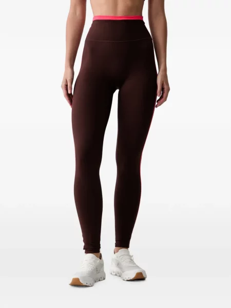 Leggings P.e Nation cu dungi cu imagine maro