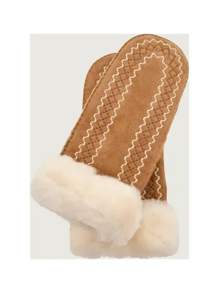UGG Mănuși ATHERSON cu adaos de lână | shearling | zamsz maro