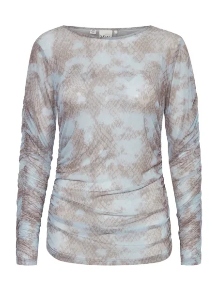 ICHI Tričko IH ISTA světlemodrá hnědá