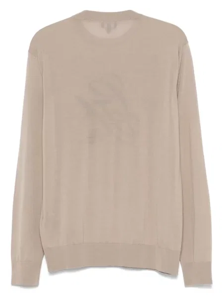 Pulover Giorgio Armani cu broderie maro