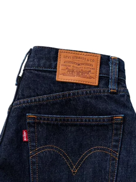 Blugi cu picior larg Levi's® cu talie înaltă albastru