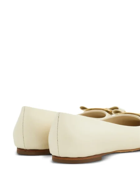 Balerini Ferragamo fără toc bej