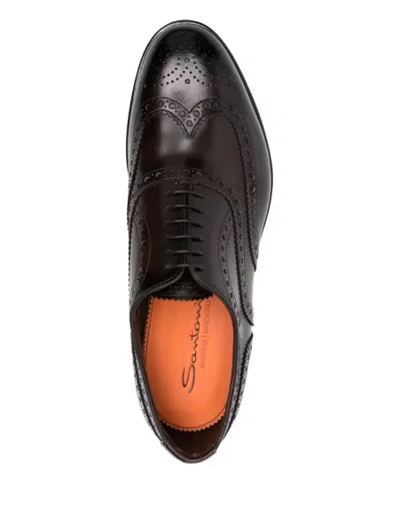 Brogues Santoni din piele negru