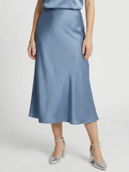 Guido Maria Kretschmer spódnica satynowa Kobiety 34 niebieski