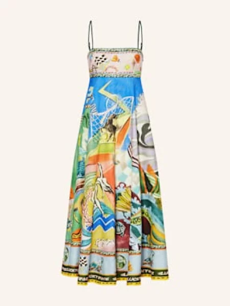 Alémais Lněné Šaty Lucky modrá/ žlutá/ růžová modré