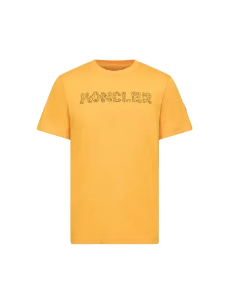 Koszulka Moncler z logo żółta