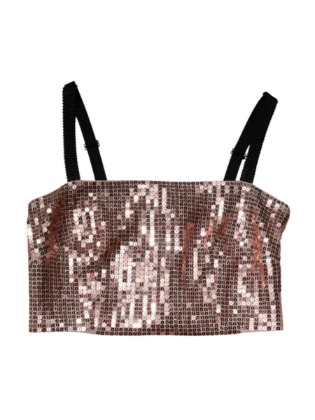 Top Dolce And Gabbana z cekinami różowy