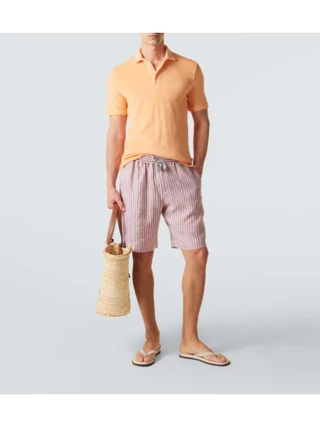 Polo Fedeli din material terry portocaliu