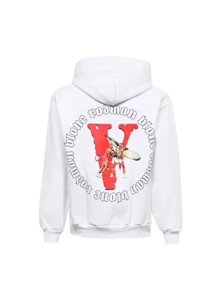Bluza z kapturem Vlone z kapturem z nadrukiem biała