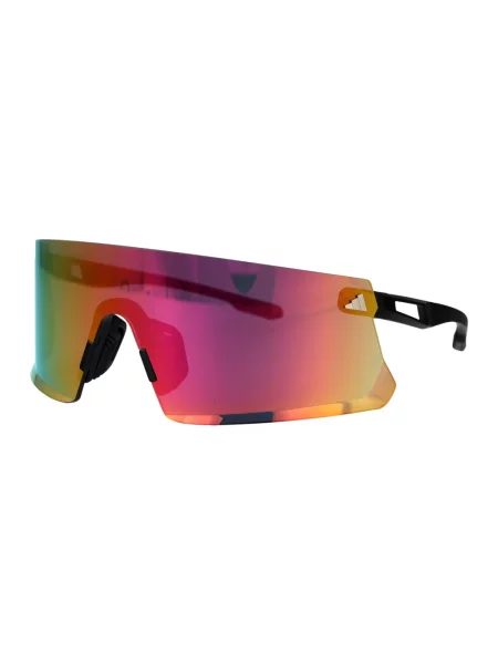 Okulary adidas Dunamis Sport matowa czerń soczewka lustrzana fioletowa czarne